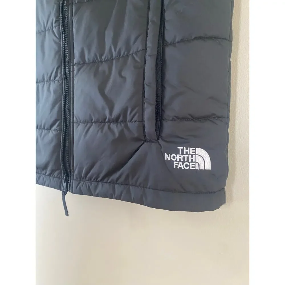 The North Face Everyday Mens Small Black Insulated Puffer Vest Company Logo EUC